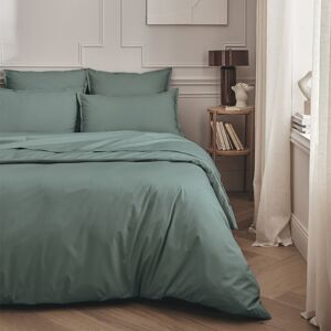 Essix Parure de lit en percale de coton vert agave 200x200