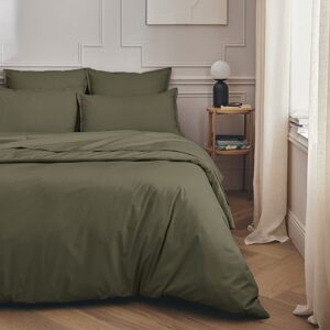 Essix Parure de lit en percale de coton vert jungle 240x220