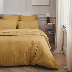 Essix Parure de lit en percale de coton jaune 240x220