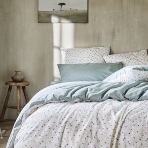 A demain Parure imprimee en percale de coton bleu clair 240x220