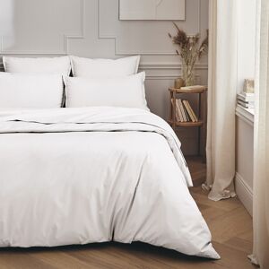 Essix Parure de lit en percale de coton blanc 240x220