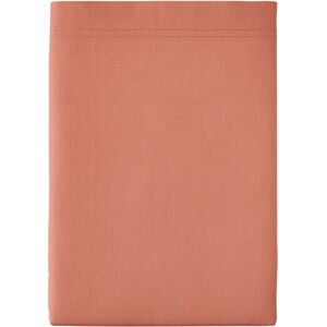 Essix Drap plat en percale de coton rose corail 240x300