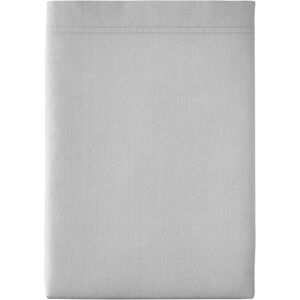 Essix Drap plat en percale de coton gris galet 240x300