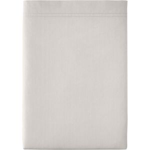 Essix Drap plat en percale de coton gris perle 180x290