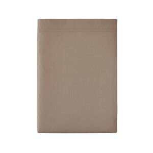 Essix Drap plat en percale de coton taupe 270x300