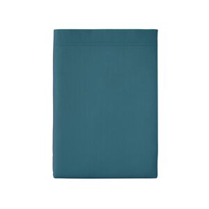 Essix Drap plat en percale de coton bleu 270x300