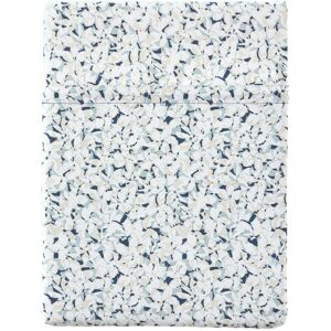 Essix Drap plat en satin de coton bleu 270x300