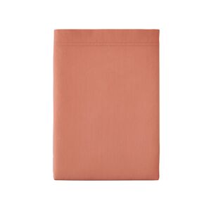 Essix Drap plat en percale de coton rose corail 270x300