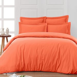 Sensei Maison Housse de couette en percale coton corail 240x220 cm