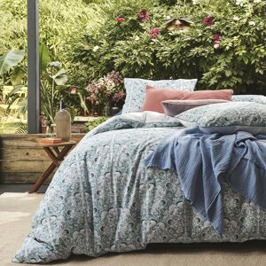 Essix Housse de couette en percale de coton Bleu 240x220 cm