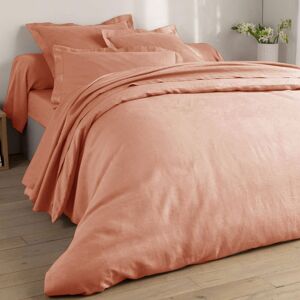 Becquet Housse de couette 140x200 rose blush en lin