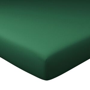 Becquet Drap-housse 160x200x28 vert cedre en coton