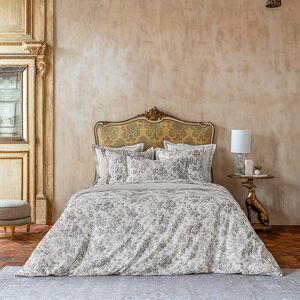 Anne de Solene Housse de couette percale gris clair 140x200 cm