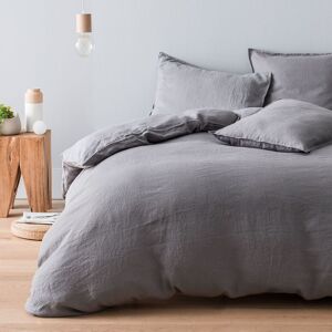 Cotton & Co Housse de couette pur lin lave gris 260 x 240 cm