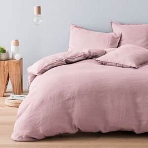 Cotton & Co Parure de lit pur lin lave rose 140 x 200 cm