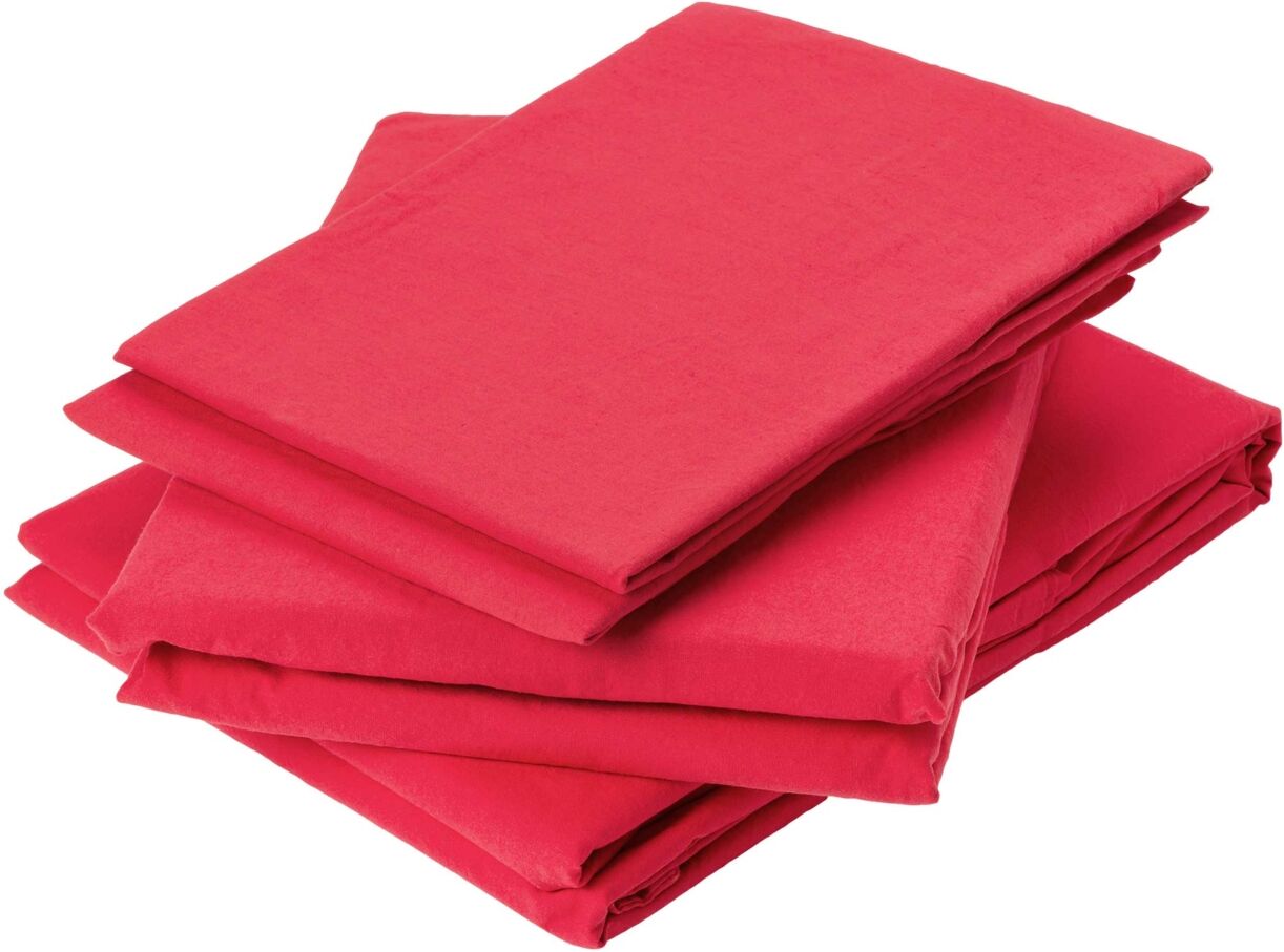 Toison d'Or Drap plat en coton lavé coton rouge x