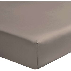 Alexandre Turpault Drap housse en satin de coton bio marron 90x200 - Publicité Alexandre Turpault Drap housse en satin de coton bio marron 90x200 - Publicité