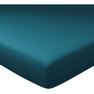 Becquet Drap-housse grand bonnet en coton bleu canard 180x200x40cm - Publicité Becquet Drap-housse grand bonnet en coton bleu canard 180x200x40cm - Publicité