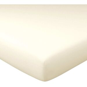 Becquet Drap-housse grand bonnet en coton blanc ivoire 160x200x32cm - Publicité Becquet Drap-housse grand bonnet en coton blanc ivoire 160x200x32cm - Publicité