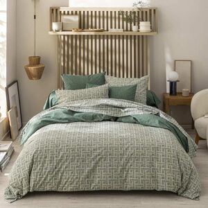 A demain Housse de couette en bambou vert 260x240cm - Publicité A demain Housse de couette en bambou vert 260x240cm - Publicité