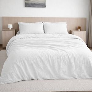 Baton Rouge Housse de couette gaze de coton blanc pur 260x240 cm - Publicité Baton Rouge Housse de couette gaze de coton blanc pur 260x240 cm - Publicité