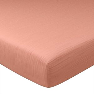 Becquet Drap-housse grand bonnet en coton rose poudré 90x200x32cm - Publicité Becquet Drap-housse grand bonnet en coton rose poudré 90x200x32cm - Publicité