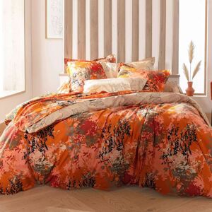 Becquet Housse de couette en coton orange 260x240cm - Publicité Becquet Housse de couette en coton orange 260x240cm - Publicité