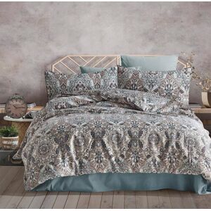 Blanc Avenue Parure de lit 2 personnes 240x220 cm satin de coton imprimé - Publicité Blanc Avenue Parure de lit 2 personnes 240x220 cm satin de coton imprimé - Publicité