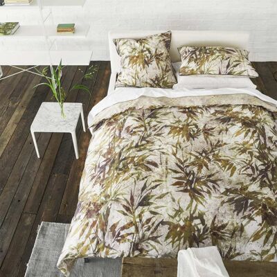 Designers Guild Housse de couette imprimée en percale de coton beige 240x220 - Publicité Designers Guild Housse de couette imprimée en percale de coton beige 240x220 - Publicité