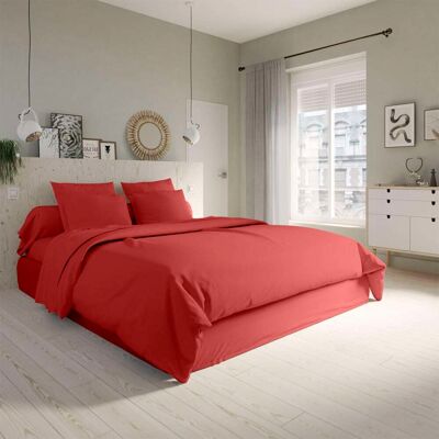 Dodo Housse de couette coton rouge 240x260 cm - Publicité Dodo Housse de couette coton rouge 240x260 cm - Publicité