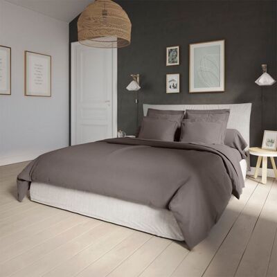 Dodo Housse de couette percale granit 240x260 cm - Publicité Dodo Housse de couette percale granit 240x260 cm - Publicité
