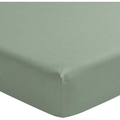 Alexandre Turpault Drap housse en lin vert 160x200 - Publicité Alexandre Turpault Drap housse en lin vert 160x200 - Publicité