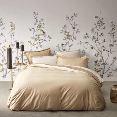 Alexandre Turpault Housse de couette en satin de coton jaune 260x240 - Publicité Alexandre Turpault Housse de couette en satin de coton jaune 260x240 - Publicité