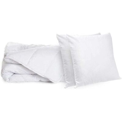 Bleu Câlin Pack été couette 220x240cm + 2 oreillers 60x60cm anti-transpiration - Publicité Bleu Câlin Pack été couette 220x240cm + 2 oreillers 60x60cm anti-transpiration - Publicité