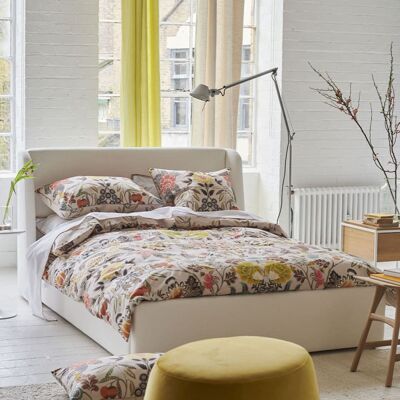 Designers Guild Housse de couette imprimée en percale de coton beige 200x200 - Publicité Designers Guild Housse de couette imprimée en percale de coton beige 200x200 - Publicité
