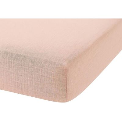 Home collection Drap housse en gaze de coton guimauve 180x200 cm - Publicité Home collection Drap housse en gaze de coton guimauve 180x200 cm - Publicité