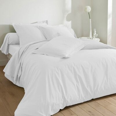 Becquet Housse de couette en coton blanc 260x240cm - Publicité Becquet Housse de couette en coton blanc 260x240cm - Publicité