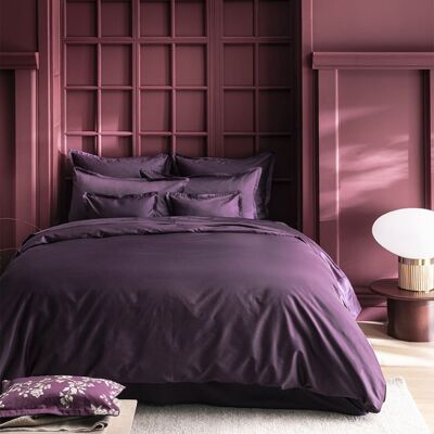 Alexandre Turpault Housse de couette en satin de coton violet 260x240 - Publicité Alexandre Turpault Housse de couette en satin de coton violet 260x240 - Publicité