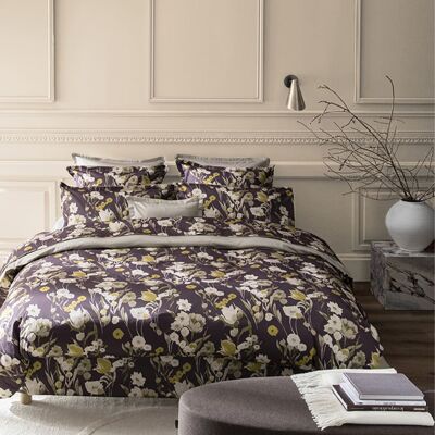 Alexandre Turpault Housse de couette en satin de coton violet 260x240 - Publicité Alexandre Turpault Housse de couette en satin de coton violet 260x240 - Publicité
