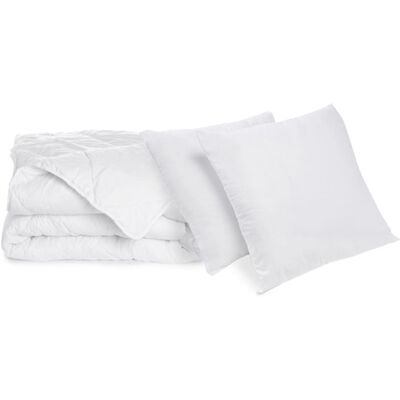 Bleu Câlin Pack couette chaude 240x260cm + 2 oreillers moelleux lavables à 95°c - Publicité Bleu Câlin Pack couette chaude 240x260cm + 2 oreillers moelleux lavables à 95°c - Publicité