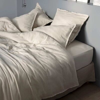 MADURA - LOU ficelle - Beige - 140x200 cm - Housse de couette - Publicité MADURA - LOU ficelle - Beige - 140x200 cm - Housse de couette - Publicité