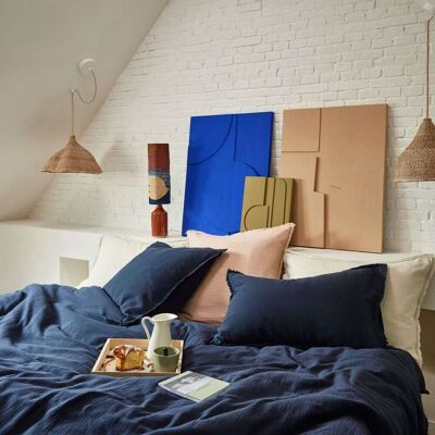 Madura Housse de couette en coton bleu 260x240 cm - Publicité Madura Housse de couette en coton bleu 260x240 cm - Publicité