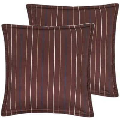 Sensei Maison 2 taies d'oreiller satin de coton 120 fils noisette 65x65 cm - Publicité Sensei Maison 2 taies d'oreiller satin de coton 120 fils noisette 65x65 cm - Publicité