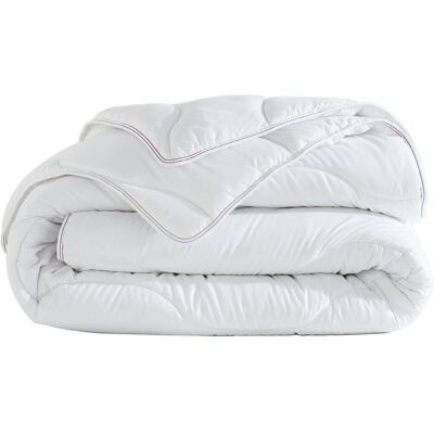 Becquet Couette tempérée en polyester blanc 260x240cm - Publicité Becquet Couette tempérée en polyester blanc 260x240cm - Publicité