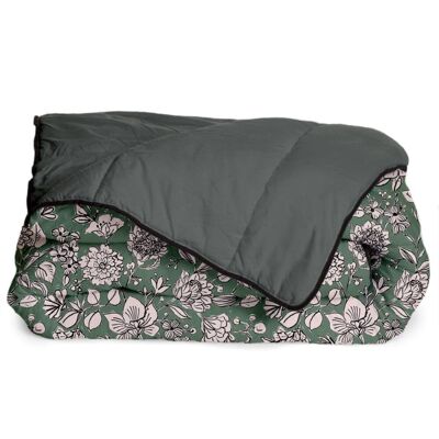 Bleu Câlin Couette imprimée chaude microfibre réversible 220x240cm - Publicité Bleu Câlin Couette imprimée chaude microfibre réversible 220x240cm - Publicité