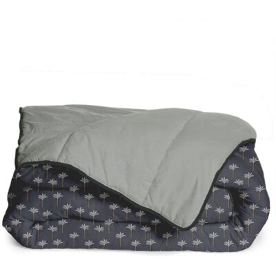 Bleu Câlin Couette imprimée chaude microfibre réversible 220x240cm - Publicité Bleu Câlin Couette imprimée chaude microfibre réversible 220x240cm - Publicité