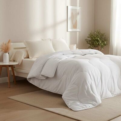 Becquet Couette très chaude en polyester blanc 240x220cm - Publicité Becquet Couette très chaude en polyester blanc 240x220cm - Publicité