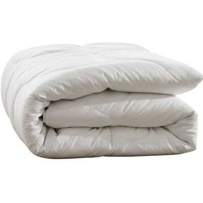 Becquet Couette tempérée en polyester blanc 200x200cm - Publicité Becquet Couette tempérée en polyester blanc 200x200cm - Publicité