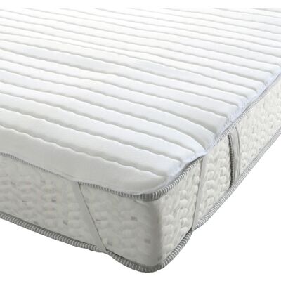 Becquet Surmatelas confort en polyester blanc 90x190cm - Publicité Becquet Surmatelas confort en polyester blanc 90x190cm - Publicité