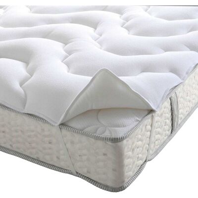 Becquet Surmatelas confort en coton blanc 90x190cm - Publicité Becquet Surmatelas confort en coton blanc 90x190cm - Publicité